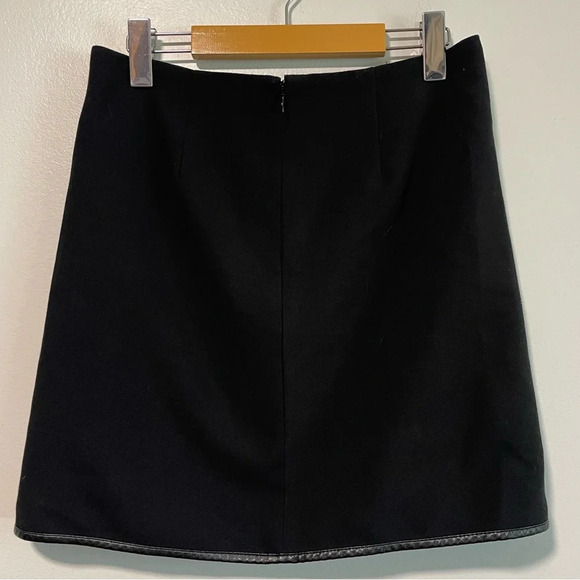 Joe Fresh Black Skirt with Leather Trim - Size 0 - Picture 6 of 7